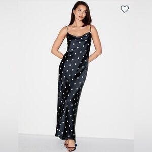 Black Polka Dot Maxi Dress